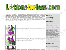 Tablet Screenshot of lotionsforless.com
